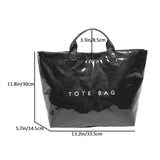 Slouchy Large Vinyl Tote Bag