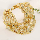 Statement Lava Texture Multi-layer Beaded Necklace