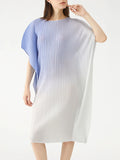 Gradient Batwing Stretch Dress