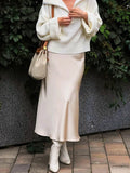 Florence Satin Long Skirt