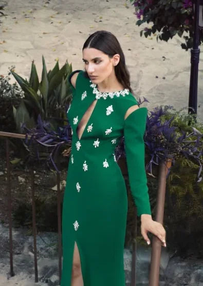 Slit Mermaid Party Gown