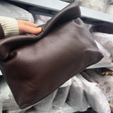 Cowhide Leather Foldable Handbag