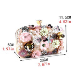 Diamonds Floral Embroidery HandBag