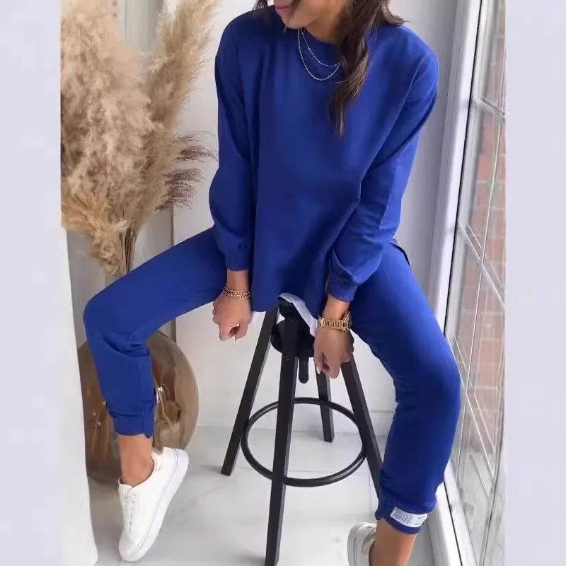 Two Piece Set - Sweatshirt and Pencil Pant