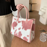 Printed Pattern Soft Plush Handbag