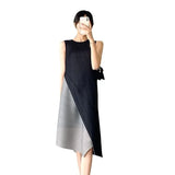 CurveKind™ Colorblock Patchwork Midi Dress