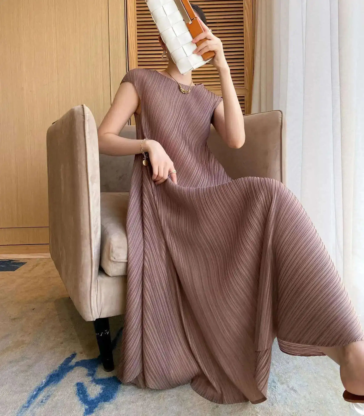 CurveKind™ Pleated Summer Dress