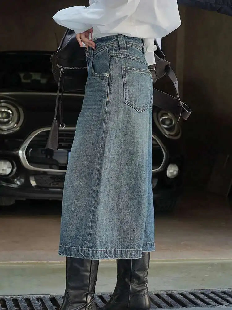 High Waist Denim Jort by Crystal Crystina, alternate view 5