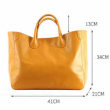 Big Leather Tote Bag