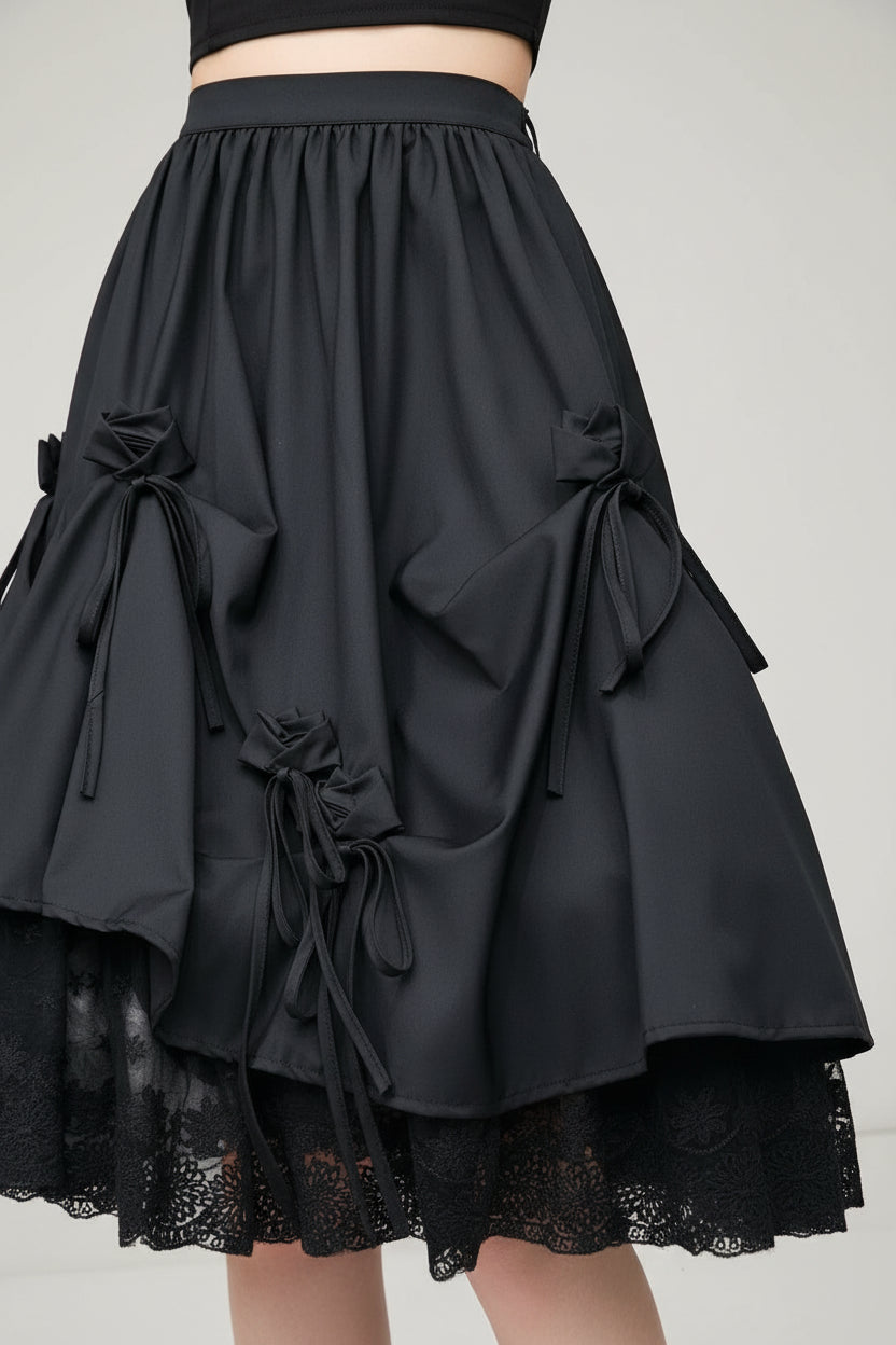 High-Waist Lace Skirt