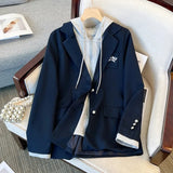 Preppy Hooded Two Piece Blazer