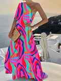 One-Shoulder Boho Long Dress