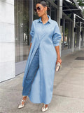 Casual Long Maxi Shirt Dress