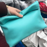 Cowhide Leather Foldable Handbag