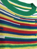 Rainbow Striped Knitted Casual Dress
