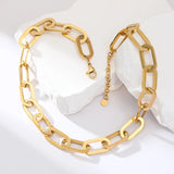 Stainless Steel  Thick Link Chain Necklace