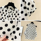 Polka Dot Off-Shoulder Blouse