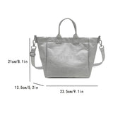 Slouchy Large Vinyl Tote Bag