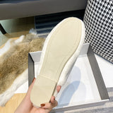 Plush Faux Fur Flat Slippers