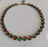 Stylish Glass Crystal Necklace of Copper Claw