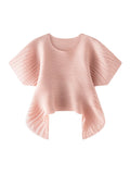 Pink pleated top on a white background