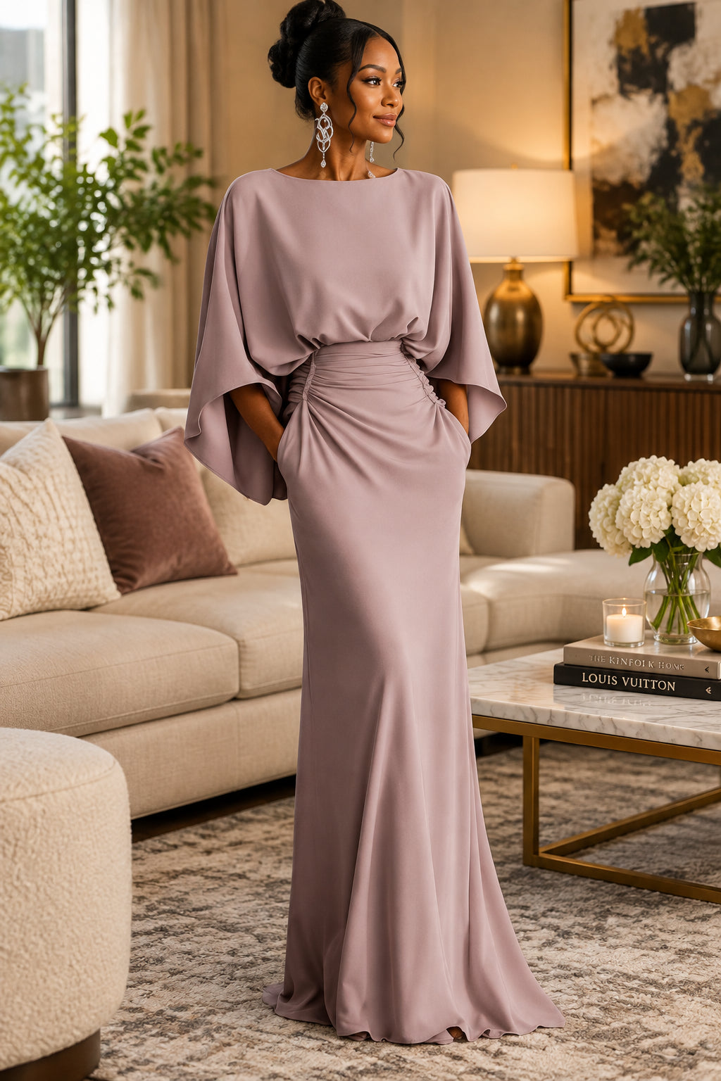 High Waist Pleated Party Dress