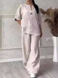 Lelinise Cotton Linen Outfit Set