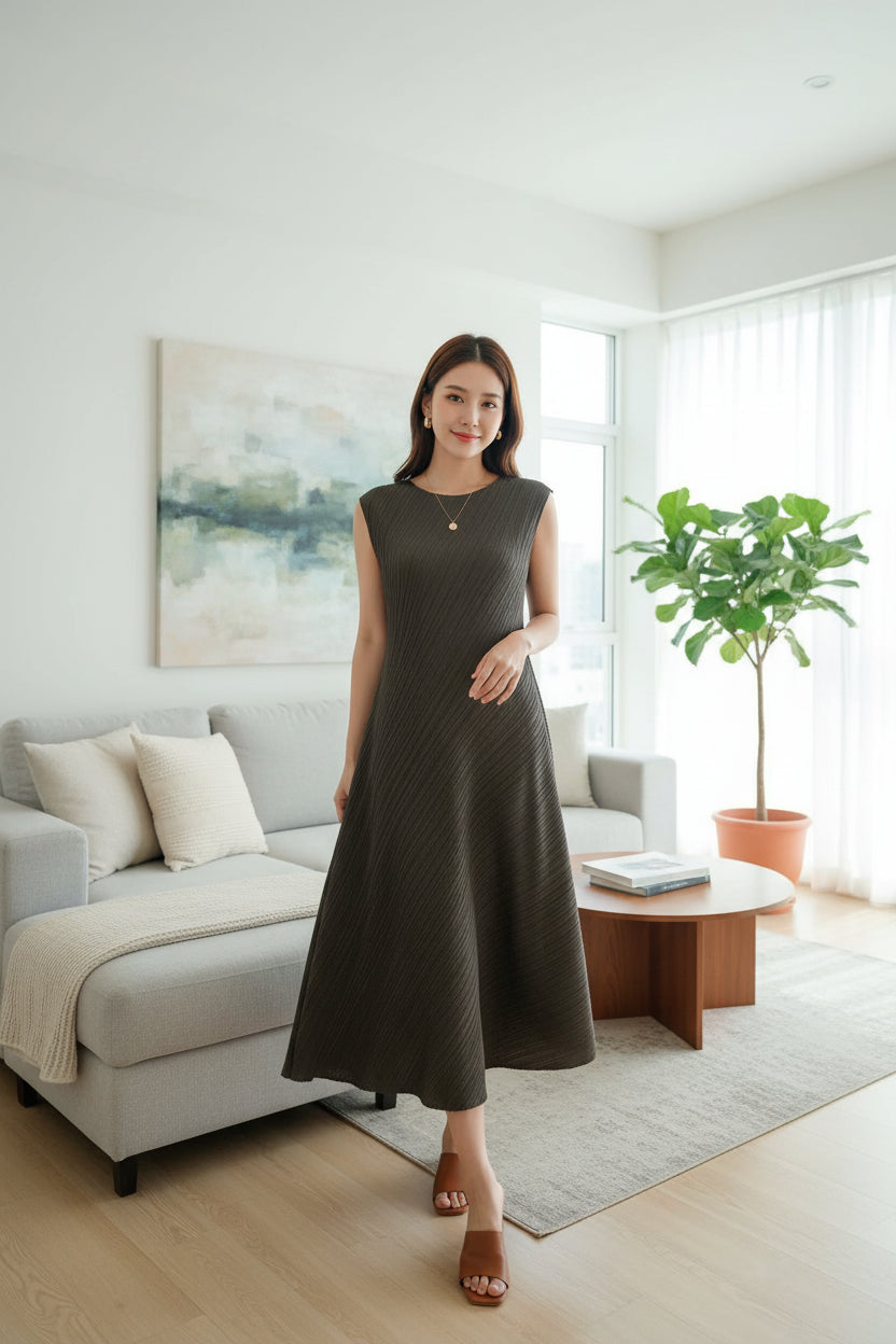 CurveKind™ Pleated Summer Dress