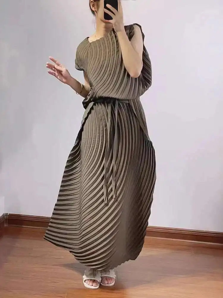 CurveKind™ Sleeveless Top and Lace-Up Skirt Set by Crystal Crystina, primary view