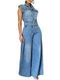 One-piece Denim Jumpsuit