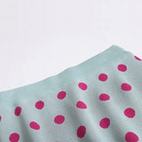 Polka Dot Two-piece Set - Short Sleeved T-shirt and High Waist Hip Split Bodycon Skirt