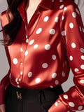 Polka Dot Satin Blouse
