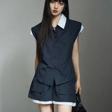 Neploe Two-Piece Top + High Waist Shorts