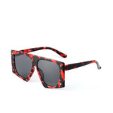 Oversized Punk Leopard Rectangle Sunglasses