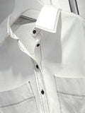 Double Pocket White Denim Design Shirt