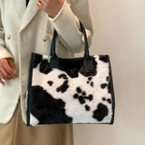Printed Pattern Soft Plush Handbag