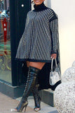 Party Mini Black Striped Dress