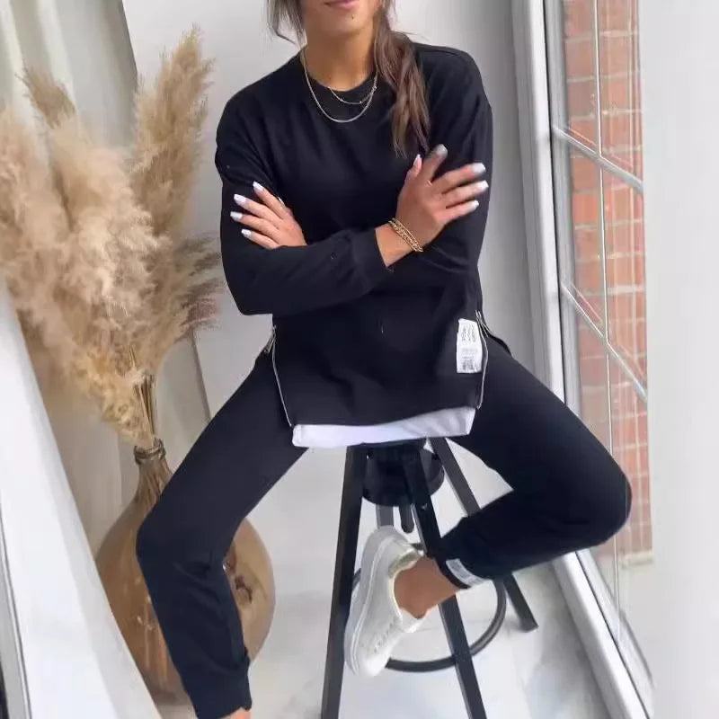 Two Piece Set - Sweatshirt and Pencil Pant