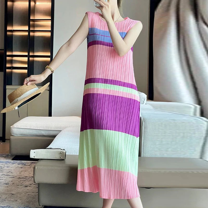 CurveKind™ Striped Summer Maxi Dress
