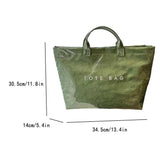 Slouchy Large Vinyl Tote Bag