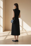 Knitted Vest Midi Dress with Belt