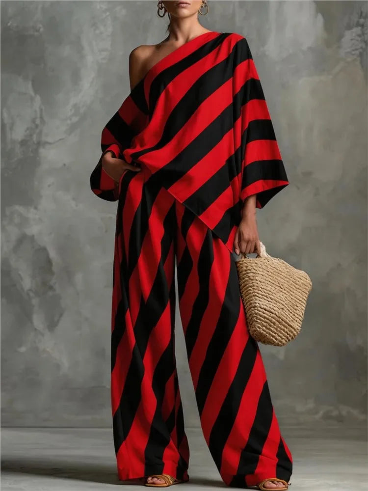 Chic Striped Casual Co-Ord Set by Crystal Crystina, alternate view 7