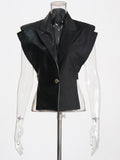 Sleeveless Leather Waistcoat