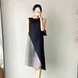 CurveKind™ Colorblock Patchwork Midi Dress