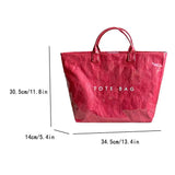 Slouchy Large Vinyl Tote Bag