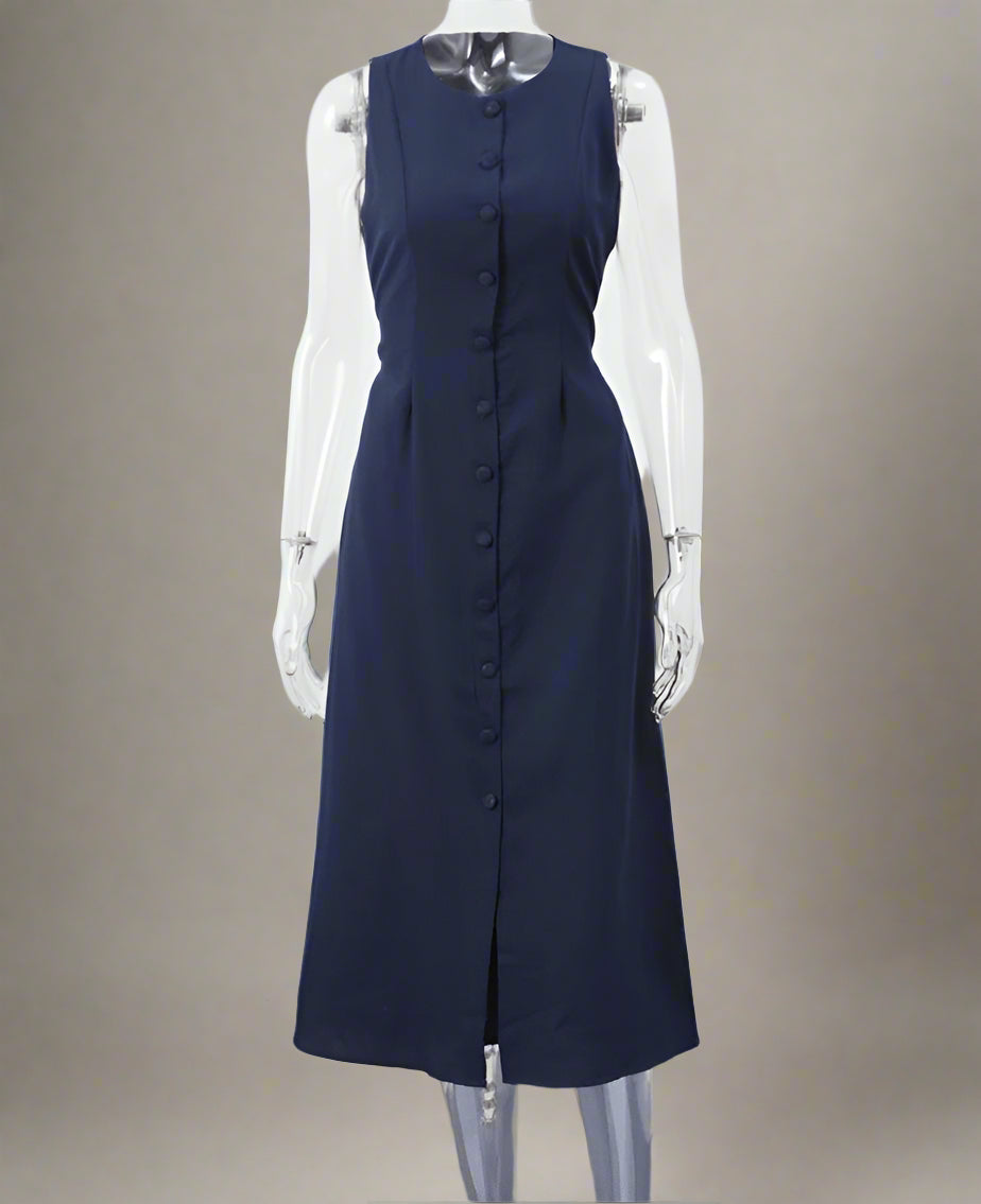 Elegant Sleeveless O-Neck Long Dress by Crystal Crystina, alternate view 6