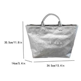 Slouchy Large Vinyl Tote Bag