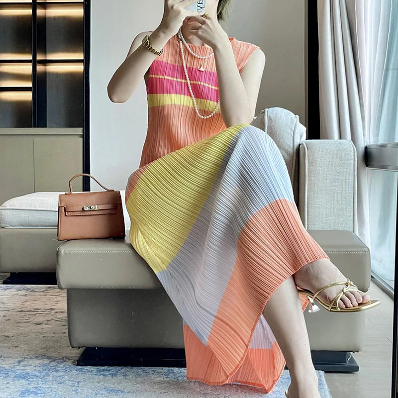 CurveKind™ Striped Summer Maxi Dress