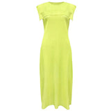 Yellow dress on a white background