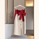 Midi Jupe Bow Skirt